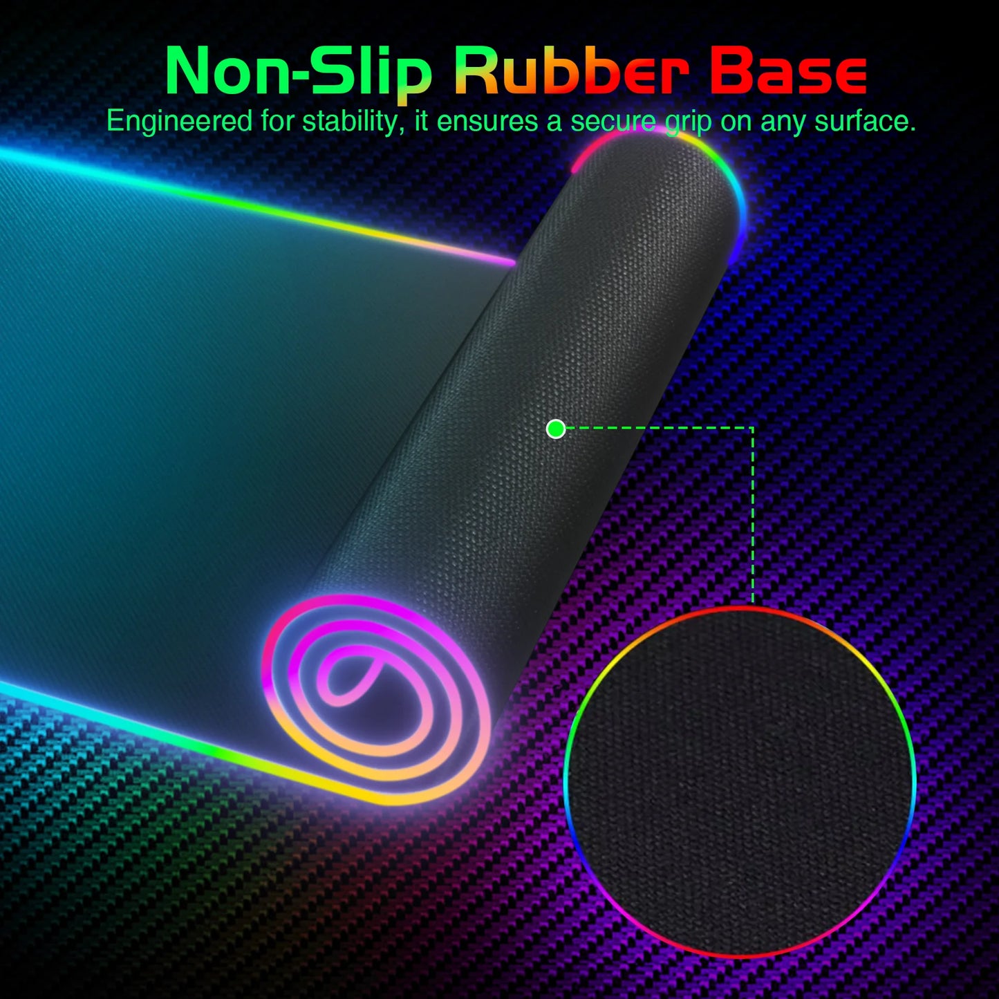 Wireless Charging RGB Luminous Gaming Mouse Pad Charger Phone