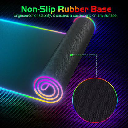 Wireless Charging RGB Luminous Gaming Mouse Pad Charger Phone