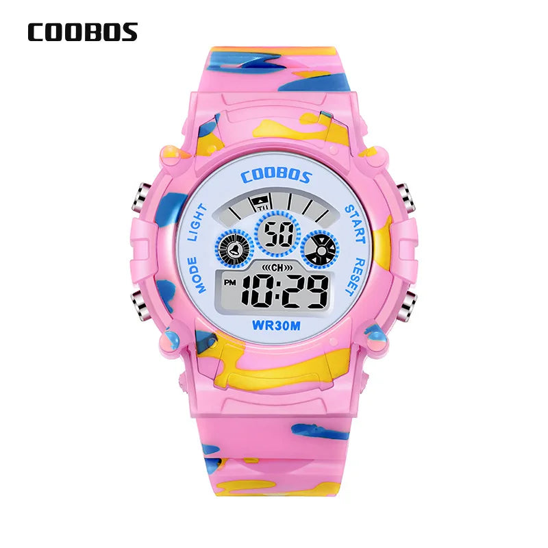 Digital LED Luminous Waterproof Watch for Kids Multi-function