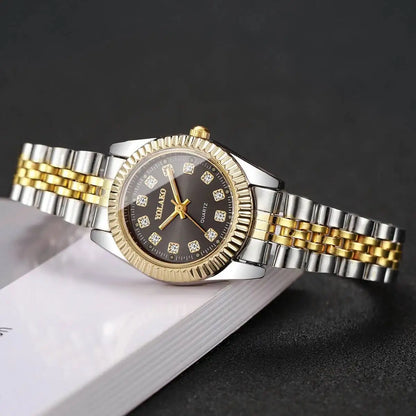 Luxury Men Business Watches Gold & Silver Fashion Women Quartz Watch