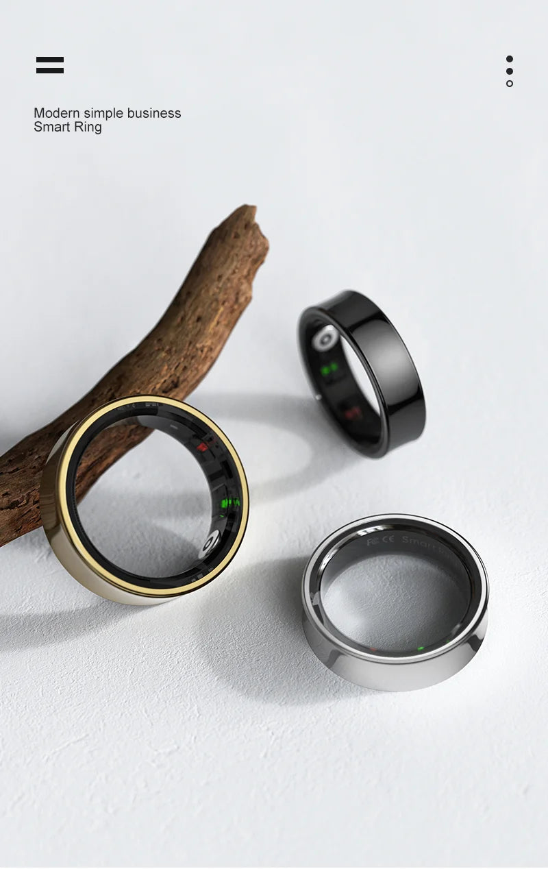 Smart Ring Men Women with Charging Case ,Heart Rate Blood Oxygen,Skin Temperature Monitor
