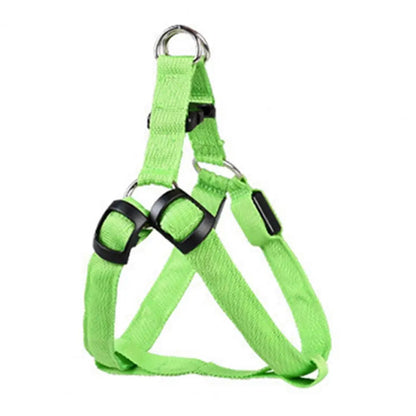 Adjustable LED Pet Harness USB Rechargeable Glow-in-The-Dark Safety Vest