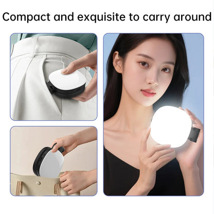 Mini Magnetic Selfie Mirror Led Light dual-colour adjustable reversible fill light bracket