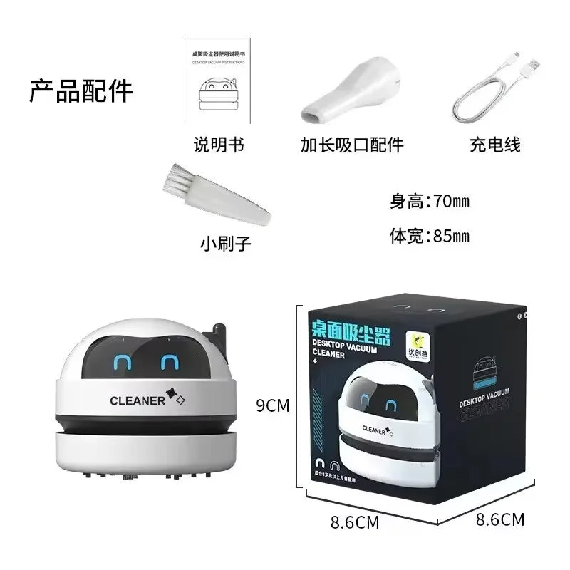 Handheld Mini Vacuum Cleaner Home Office Desktop and keyboard