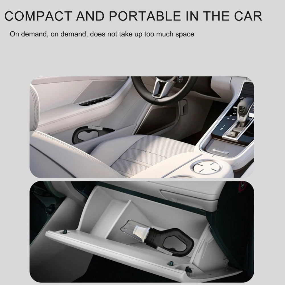 120W Portable Car Vacuum Cleaner USB Charging Handheld Cordless Vacuum