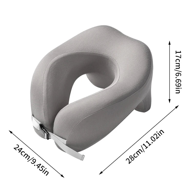 Pillow Travel U-Shape Pure Memory Foam Neck Pillow For Airplane Office Nap Cervical Pillows Flight Sleeping
