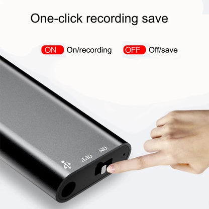 Smallest Ultra thin Activated Voice Recorder Noise Reduction 4-64Gb Audio Dictaphone MP3 Player
