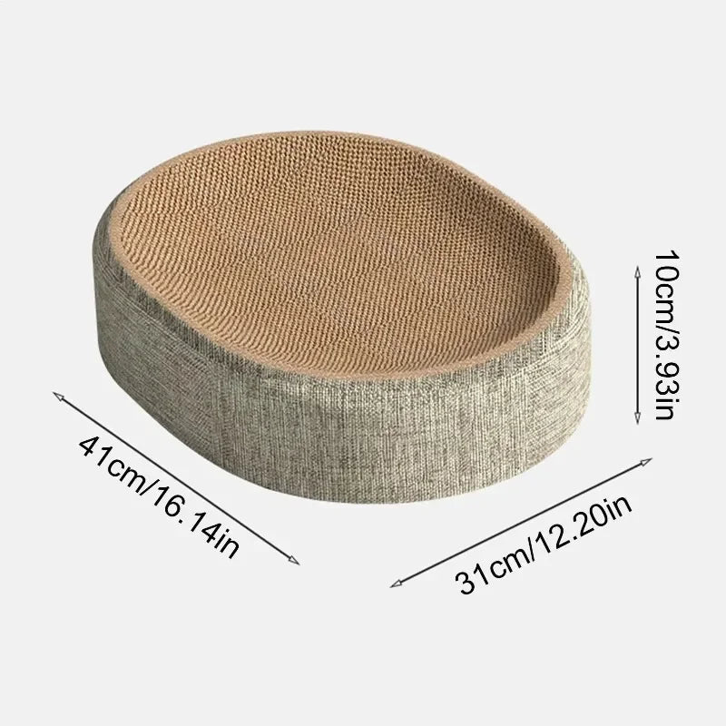 2in1 Oval Cat Scratching Board Protect Furniture Grinding Claw