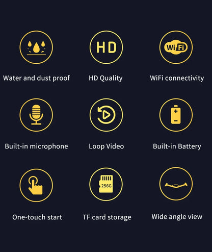 Mini Action Camera HD 1080P Outdoor Video Audio Recorder Dash Cam