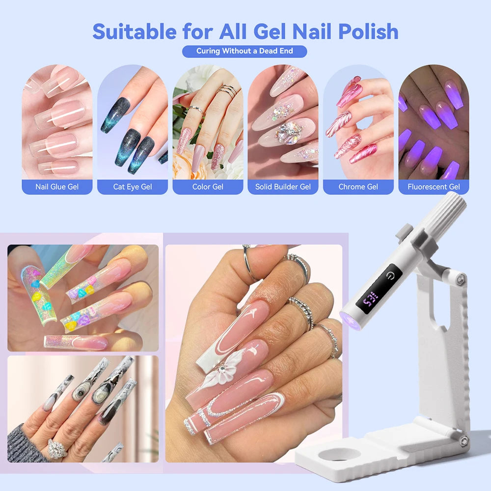Pencil Lamp Nail UV LED Dryer Portable Rechargeable Flashlight UV Light