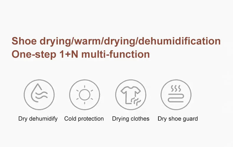 Electric Shoes Dryer Deodorizer with Heat Dehumidifier Device Foot Warmer Heater