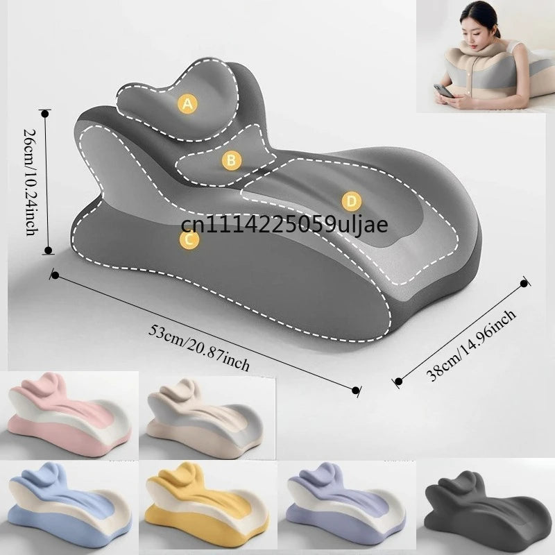Wedge Shape Memory Foam Pillow Ergonomic Support for Neck Back Leg Rest