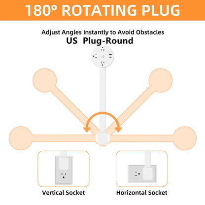 Electrical Adjustable Wall Plug Rotates Outlet Extender for sockets