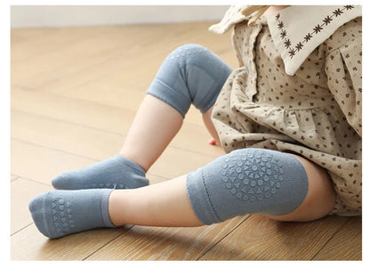 Baby Knee Pads Socks Set- Anti Slip Socks Kneecap Kid Crawling