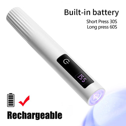 Pencil Lamp Nail UV LED Dryer Portable Rechargeable Flashlight UV Light
