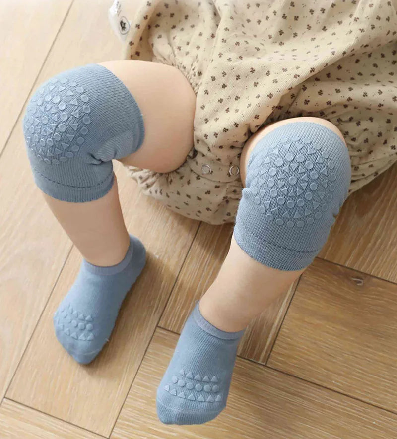 Baby Knee Pads Socks Set- Anti Slip Socks Kneecap Kid Crawling