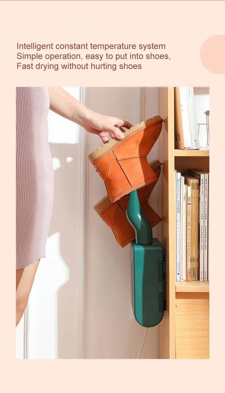 Electric Shoes Dryer Deodorizer with Heat Dehumidifier Device Foot Warmer Heater