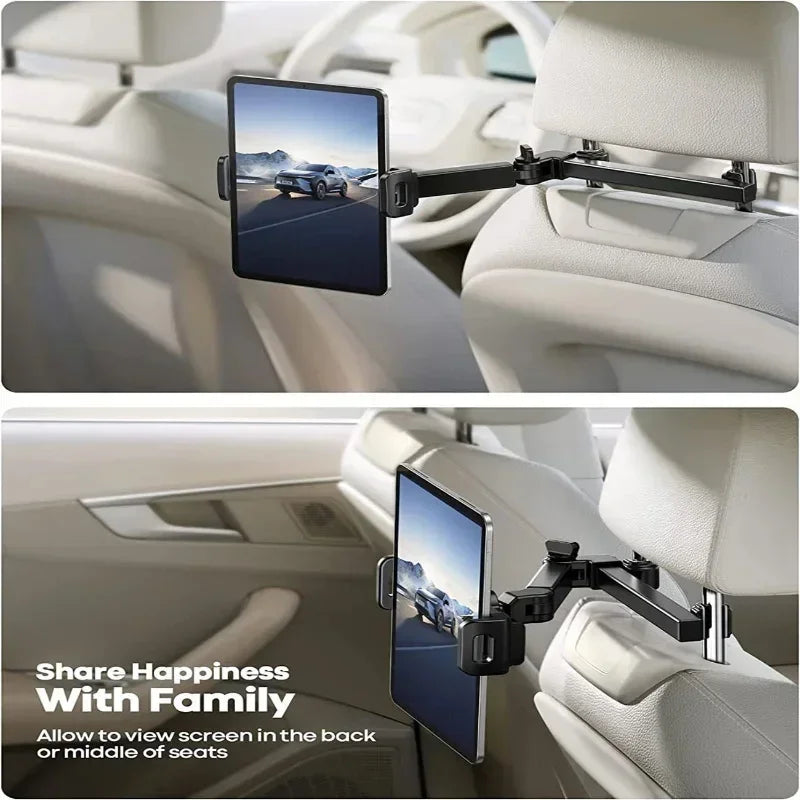 Telescopic Car Rear Pillow Phone Holder Tablet Rotating Car seat Rear Stand Headrest Brac ket for Phone Tablet 5 13 Inch