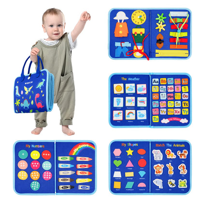 Busy Board Montessori Toys for Toddler Busy Book Sensory - Preschool Early Education