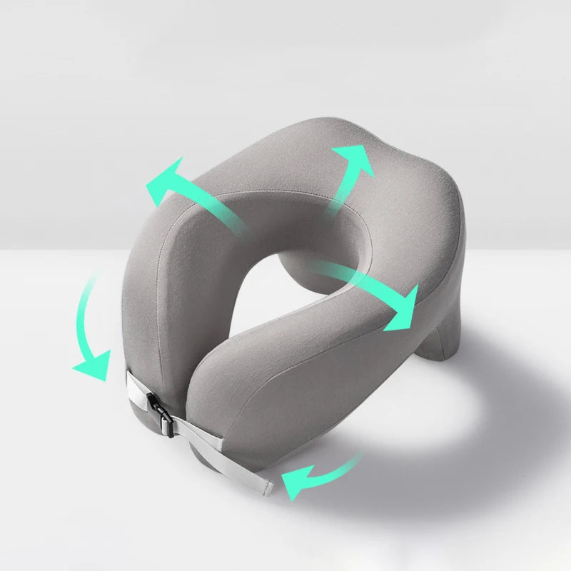 Pillow Travel U-Shape Pure Memory Foam Neck Pillow For Airplane Office Nap Cervical Pillows Flight Sleeping