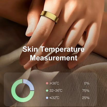 Smart Ring Men Women with Charging Case ,Heart Rate Blood Oxygen,Skin Temperature Monitor