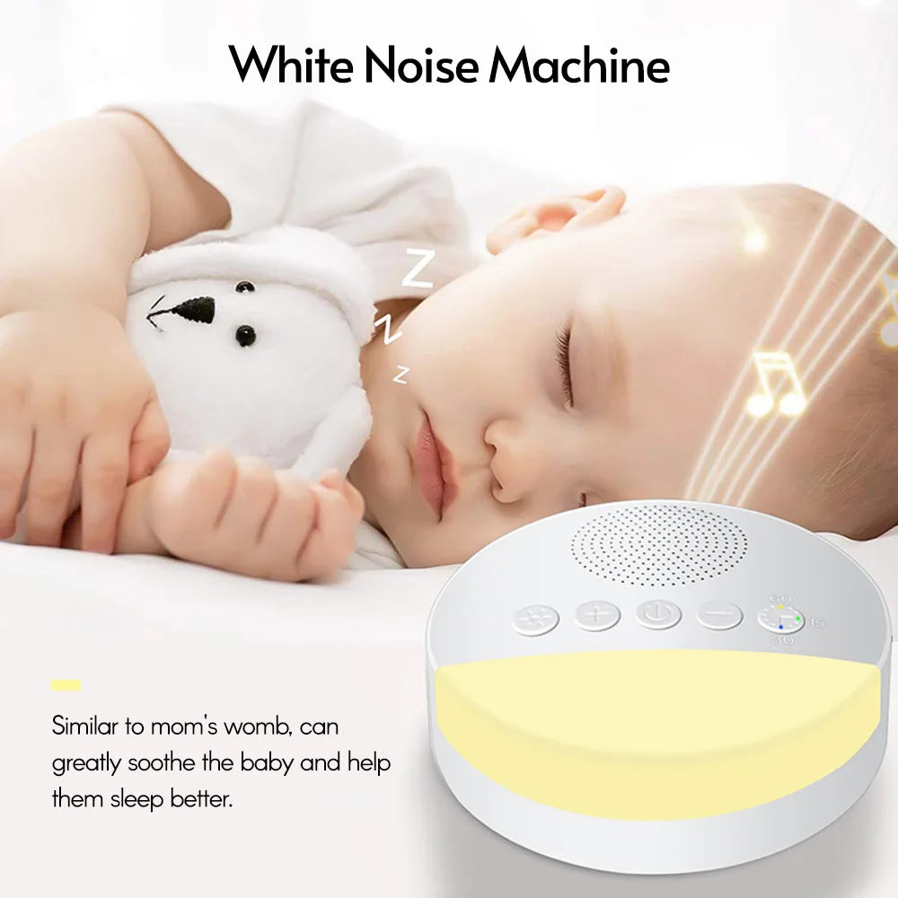 Baby White Noise Sleep Machine USB Rechargeable Timed Shutdown Night Light Timer