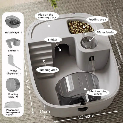 New Hamster Transparent Luxury Mini Villa Small Mouse Cage