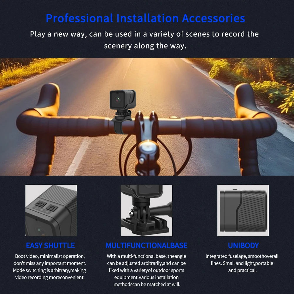 Mini Action Camera HD 1080P Outdoor Video Audio Recorder Dash Cam