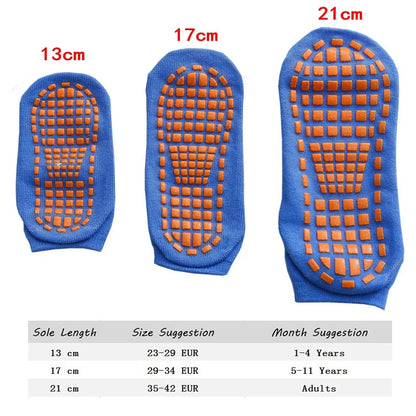 10 Pairs Kids Adults Anti-Slip Socks Parent-Child Trampoline Sock
