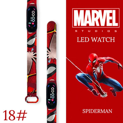 New Spiderman Kid's Waterproof Watches  Digital Watch Boys LED Clock