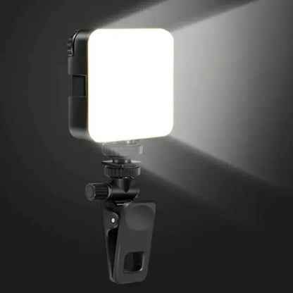 Led Adjustable Portable Selfie Video Light-Brightness Boost Color Control with Clamp Tripod Selfie Stick
