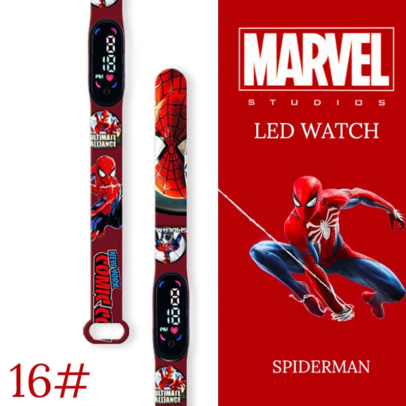 New Spiderman Kid's Waterproof Watches  Digital Watch Boys LED Clock