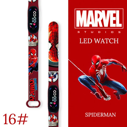 New Spiderman Kid's Waterproof Watches  Digital Watch Boys LED Clock