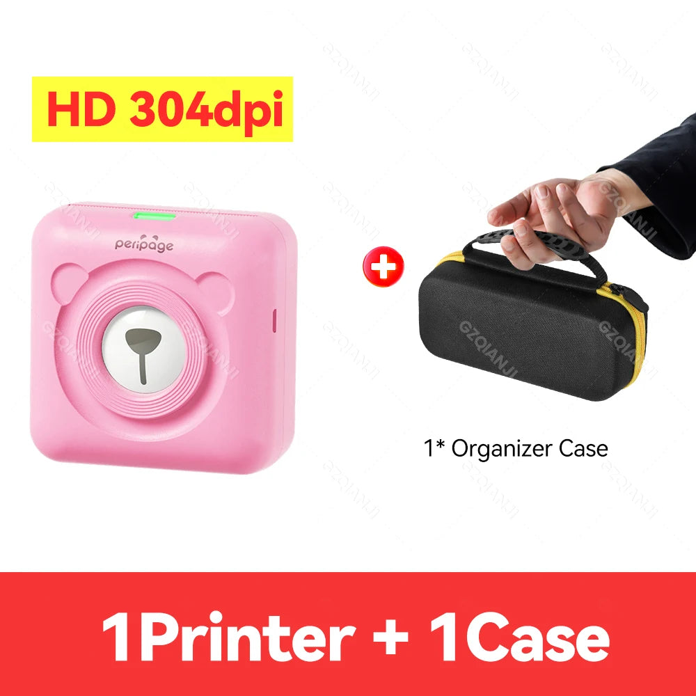 Peripage Mini Photo Printer with Carry Bag Case Paper Roll