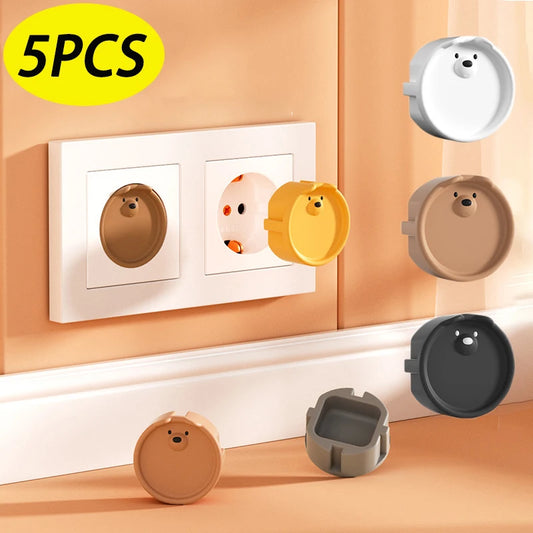 5Pcs Baby Safety Protection Silicon Socket Cover