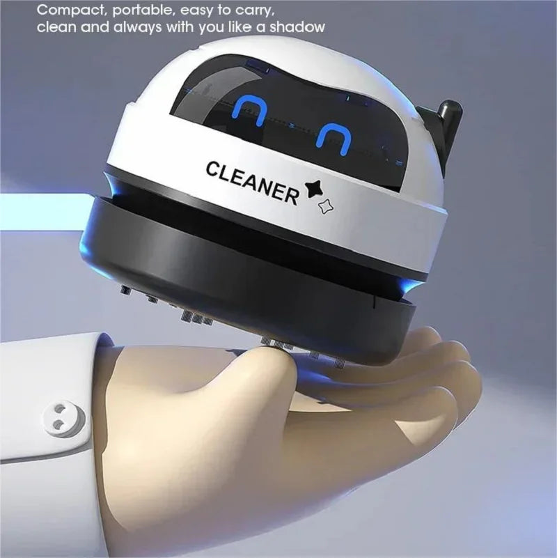 Handheld Mini Vacuum Cleaner Home Office Desktop and keyboard