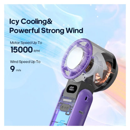 Portable High Speed Handheld Fan 3600mAh Rechargeable 100 Wind Speeds