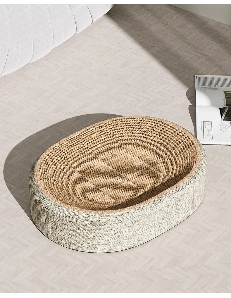 2in1 Oval Cat Scratching Board Protect Furniture Grinding Claw