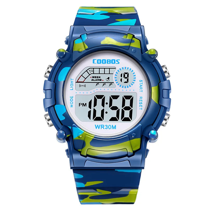 Digital LED Luminous Waterproof Watch for Kids Multi-function