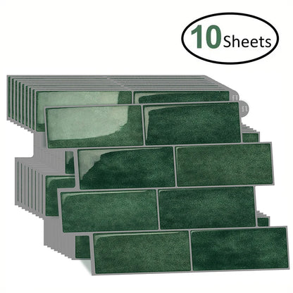 10 Sheets big size Peel and Stick Wallpaper Waterproof 3D Wall Tile - Easy to Install