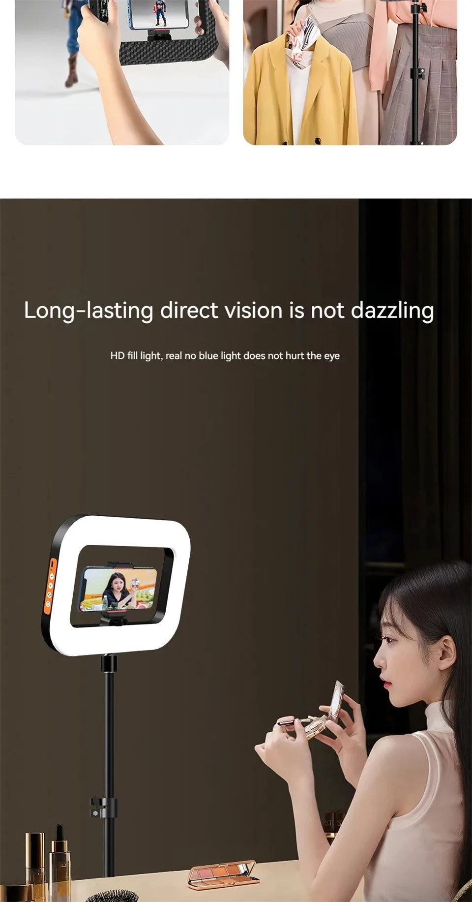 New Portable Handheld Ring LED light Rechargeable Live Broadcast