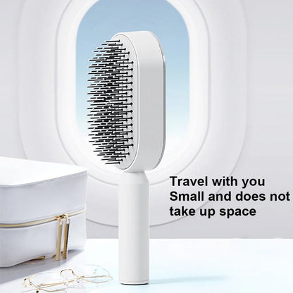 Upgraded Press-Type Self Cleaning Hair Brush Air Cushion Comb Ladies LongHair 3D Central Airbag Massage Comb Household Hairbrush