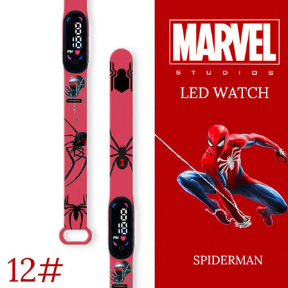 New Spiderman Kid's Waterproof Watches  Digital Watch Boys LED Clock