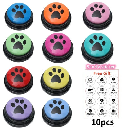 4/8/10pcs Recordable Pet Communication Toys Talking Button