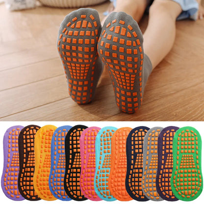 10 Pairs Kids Adults Anti-Slip Socks Parent-Child Trampoline Sock