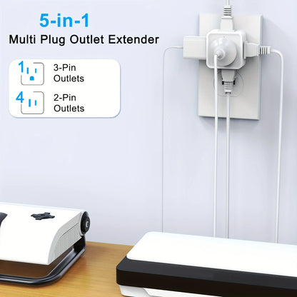 Small Multi Plug Outlet with 5AC Outlets