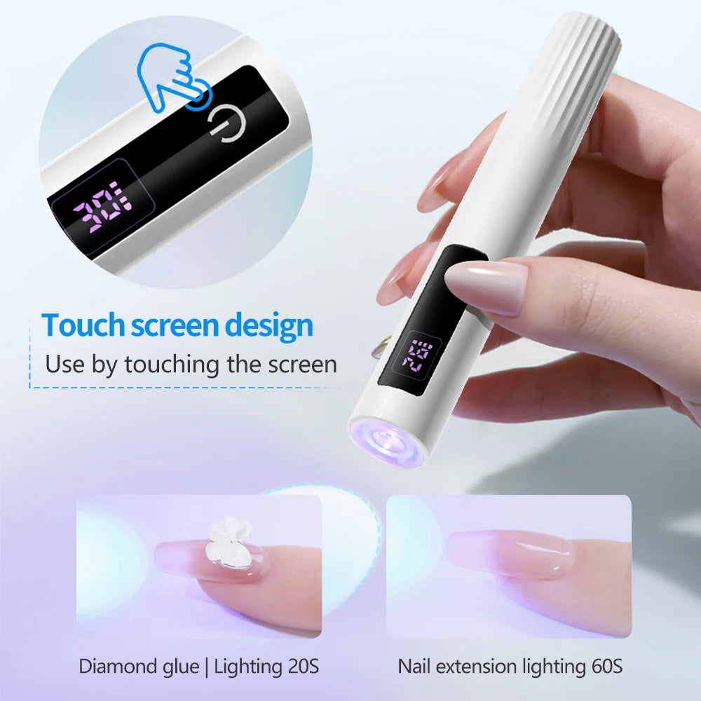 Pencil Lamp Nail UV LED Dryer Portable Rechargeable Flashlight UV Light