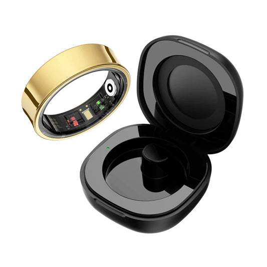Smart Ring Men Women with Charging Case ,Heart Rate Blood Oxygen,Skin Temperature Monitor