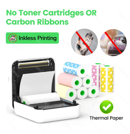 Peripage Mini Photo Printer with Carry Bag Case Paper Roll