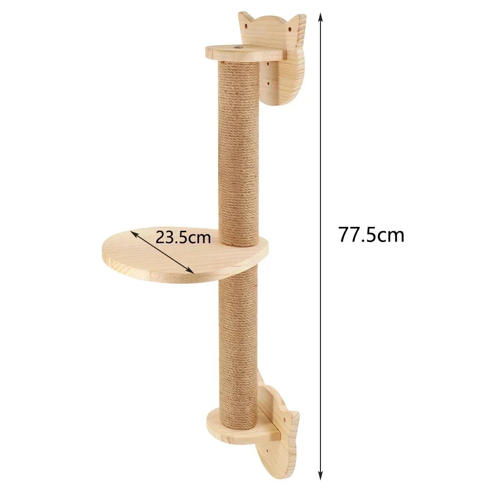 Wall Mounted Cat Climbing Shelves Cat House Cat Bridge Cat Hammock
